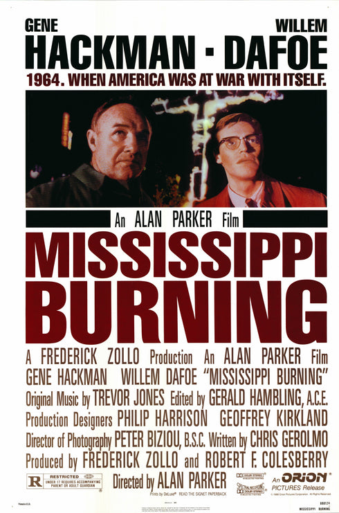 mississippi burning 1988 one sheet poster rolled